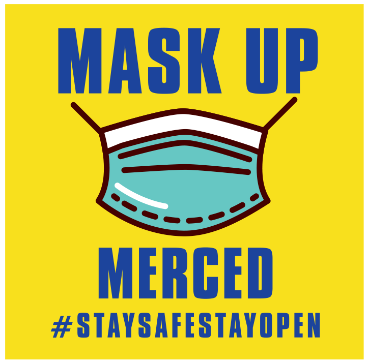 Mask Up Merced logo.