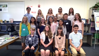 Group of students at CJSF ceremony