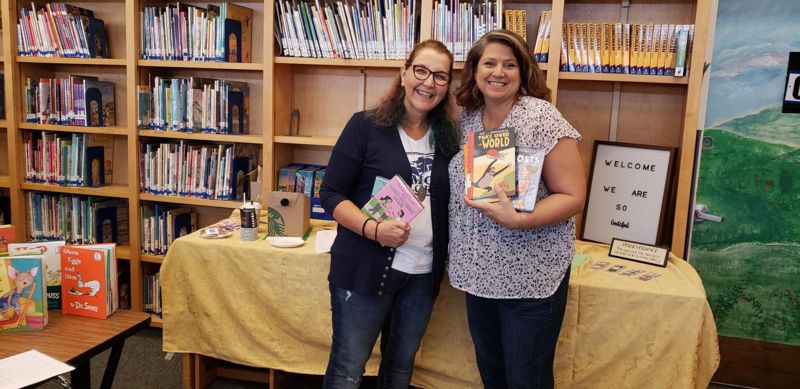 Photo of staff members on literacy day